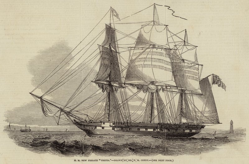 H M Nowa fregata Thetis autorstwa Nicholas Matthews Condy