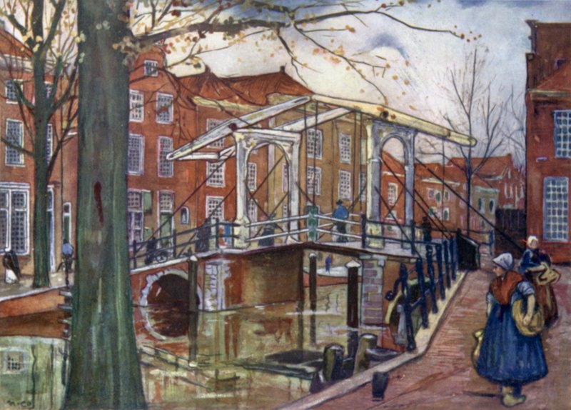 Stary Ren, Leiden (kolor lito) autorstwa Nico Jungman