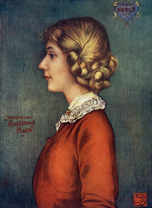 Norwegia: Fair Maiden of North Bergen (kolor lito) autorstwa Nico Jungman