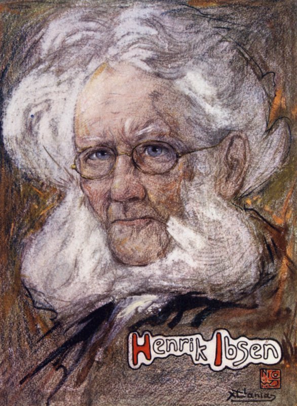 Norwegia: Henrik Ibsen (kolor lito) autorstwa Nico Jungman