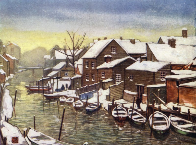 Norwegia: Stary Kanał, Christiania (kolor lito) autorstwa Nico Jungman
