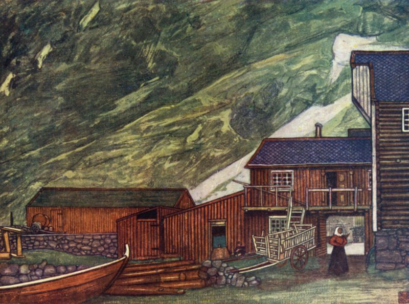 Norwegia: Na fiordzie, Sundalsoren (kolor lito) autorstwa Nico Jungman