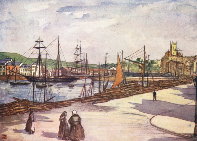 Port w Fecamp (kolorowa litografia) autorstwa Nico Jungmann