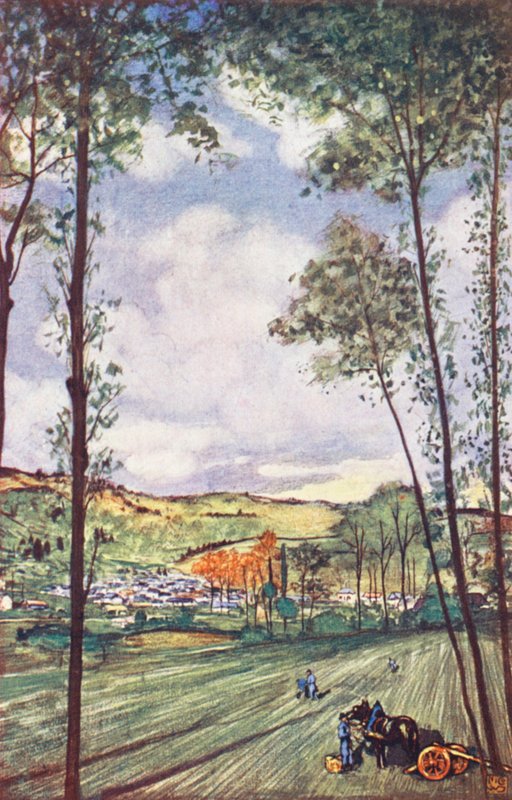 Valley of the Rille (kolorowa litografia) autorstwa Nico Jungmann