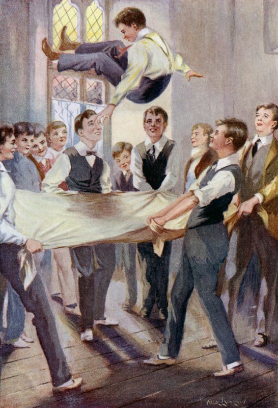 Ilustracja do Toma Brownsa Schooldays autorstwa Thomasa Hughesa autorstwa Nicol Laidlaw
