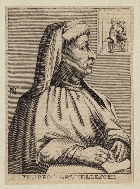 Filippo Brunelleschi, włoski architekt i inżynier autorstwa Nicolas II de Larmessin