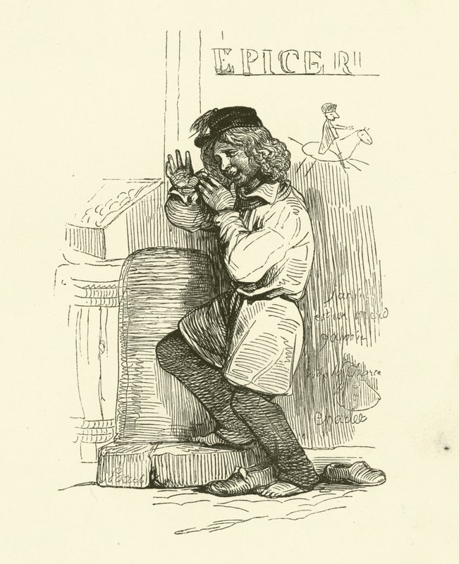 Gamin (grawerowanie) autorstwa Nicolas Toussaint (after) Charlet