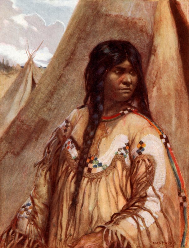 Indyjska dziewczyna Blackfoot autorstwa Norman Hardy