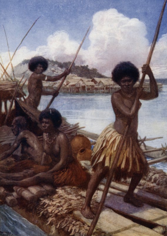 Off to Market, Nowa Gwinea Brytyjska (kolor lito) autorstwa Norman Hardy