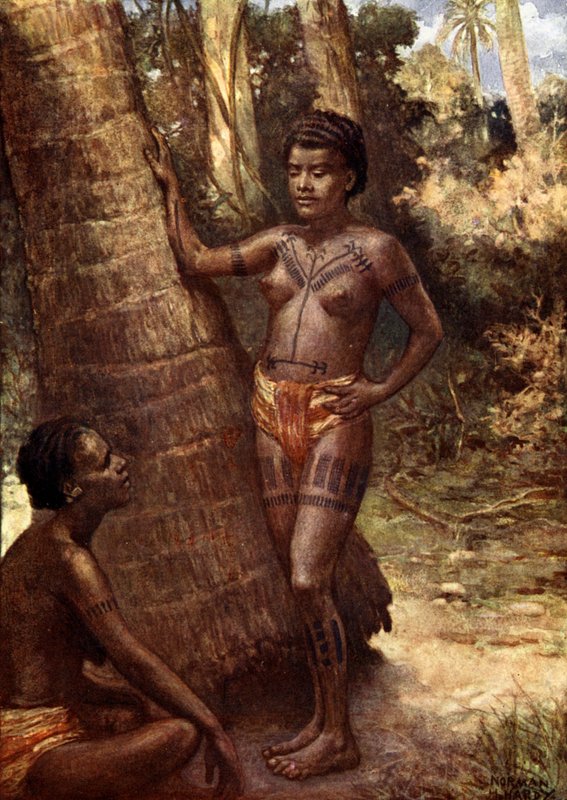 Kobiety z wyspy Rennell (Polinezja) autorstwa Norman Hardy