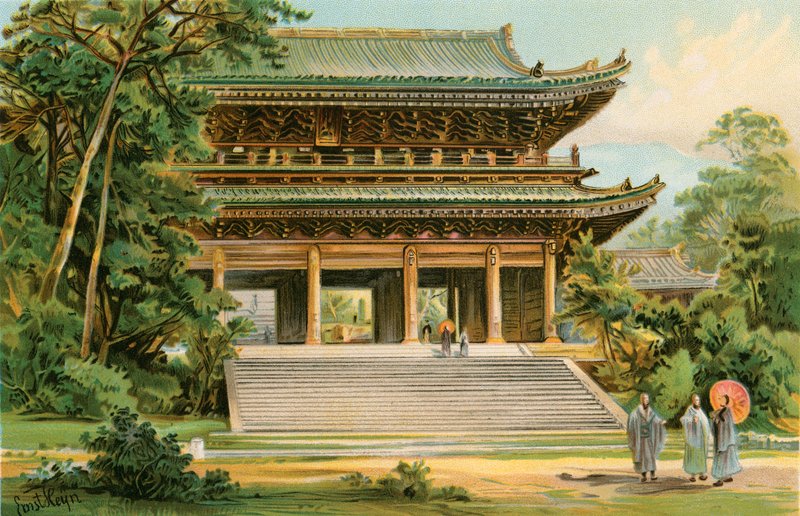 Kultura azjatyckich mongoloidów: świątynia japońska autorstwa North American