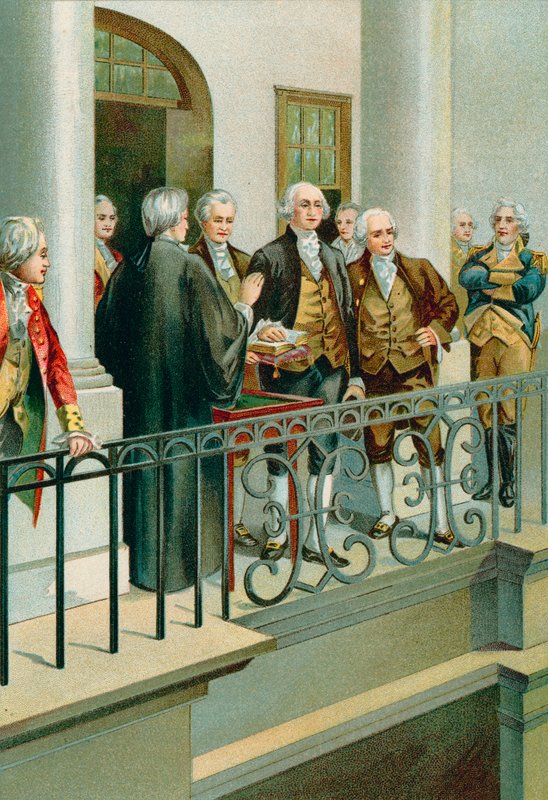 George Washington składa przysięgę jako prezydent autorstwa North American
