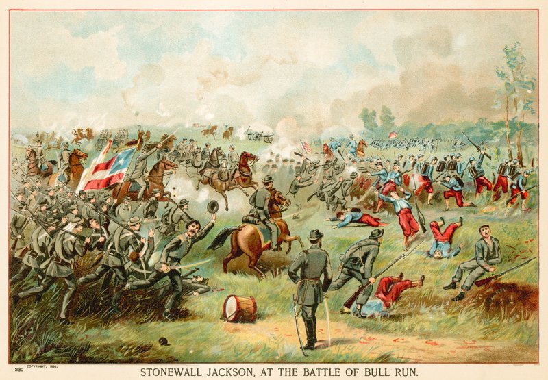 Stonewall Jackson w bitwie pod Bull Run autorstwa North American
