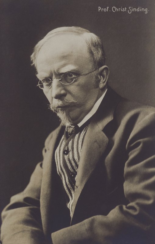 Christian Sinding, norweski kompozytor (zdjęcie czarno-białe) autorstwa Norwegian Photographer