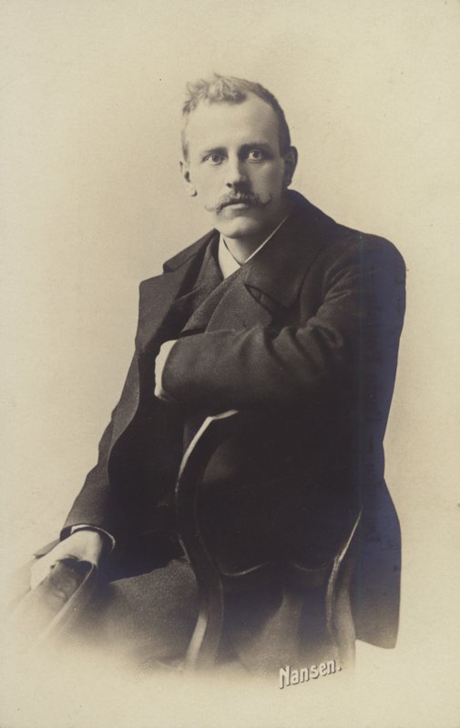Fridtjof Nansen (1861-1930), norweski odkrywca, dyplomata i humanitarysta autorstwa Norwegian Photographer