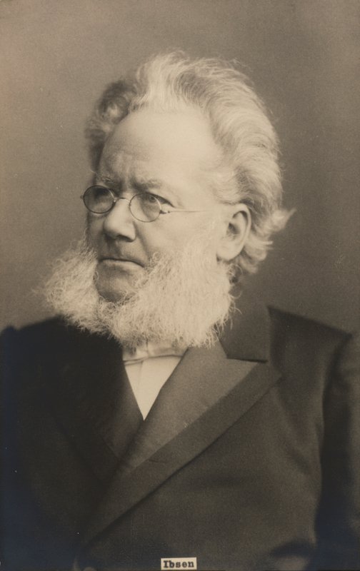 Henrik Ibsen, norweski dramaturg i poeta (czarno-białe zdjęcie) autorstwa Norwegian Photographer