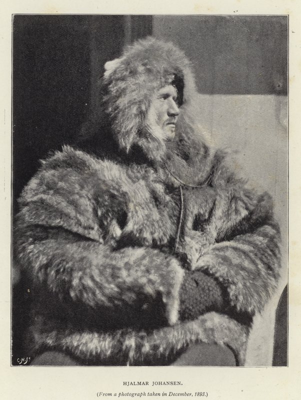 Hjalmar Johansen (zdjęcie czarno-białe) autorstwa Norwegian Photographer