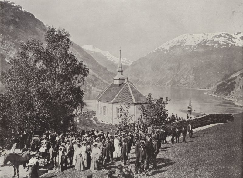 Merok, Geiranger (zdjęcie czarno-białe) autorstwa Norwegian Photographer