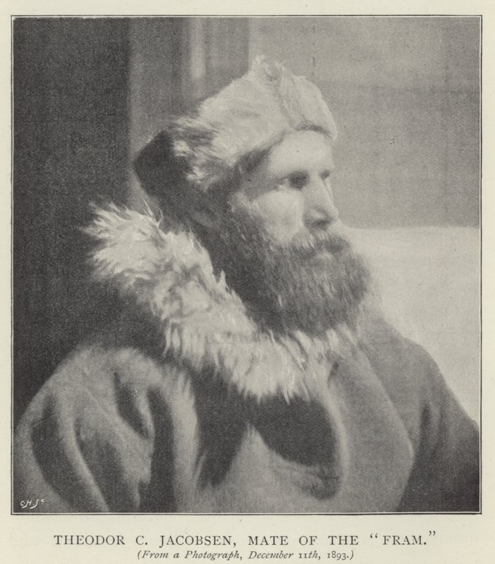 Theodor C Jacobsen, kolega z "Fram" (zdjęcie czarno-białe) autorstwa Norwegian Photographer