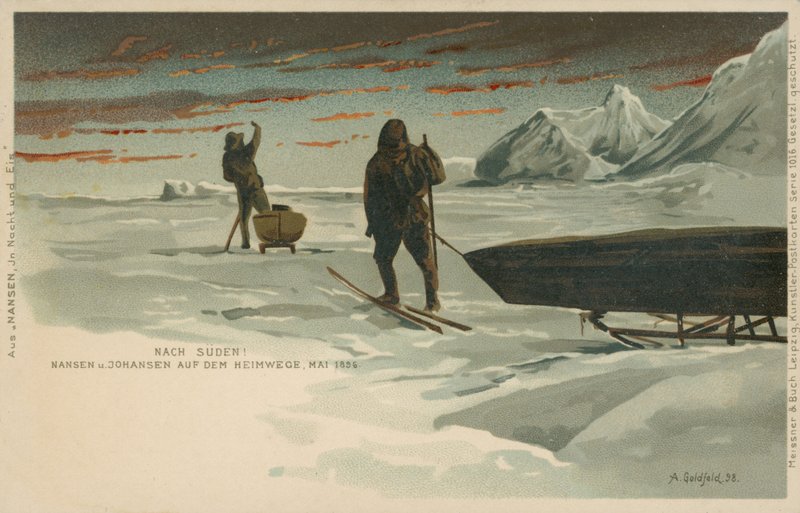 Wyprawa Fram Nansena, maj 1896 (kolor lito) autorstwa Norwegian School