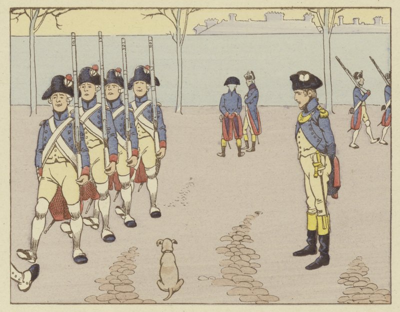 Porucznik w Valence w 1785 r. Napoleon obserwował musztrę karabinową autorstwa Onfray de Breville Job