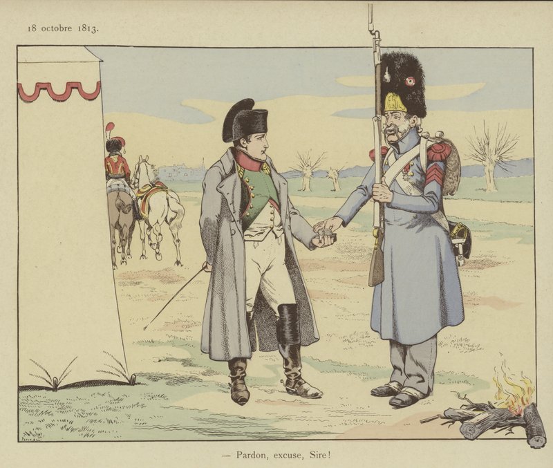 Przepraszam, proszę pana!, 18 października 1813 autorstwa Onfray de Breville Job