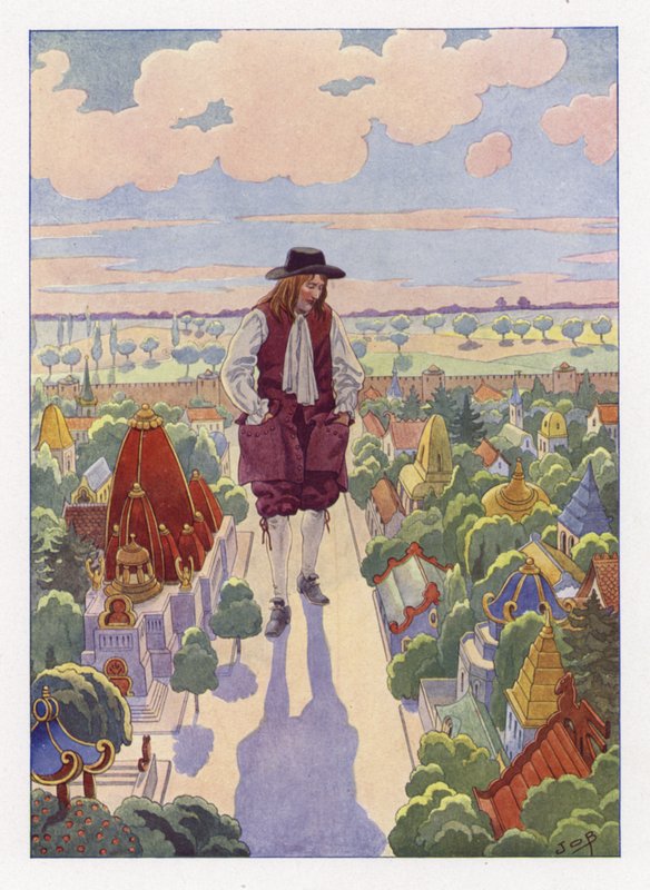 Ilustracja do podróży Guliwera autorstwa Onfray de Breville Job