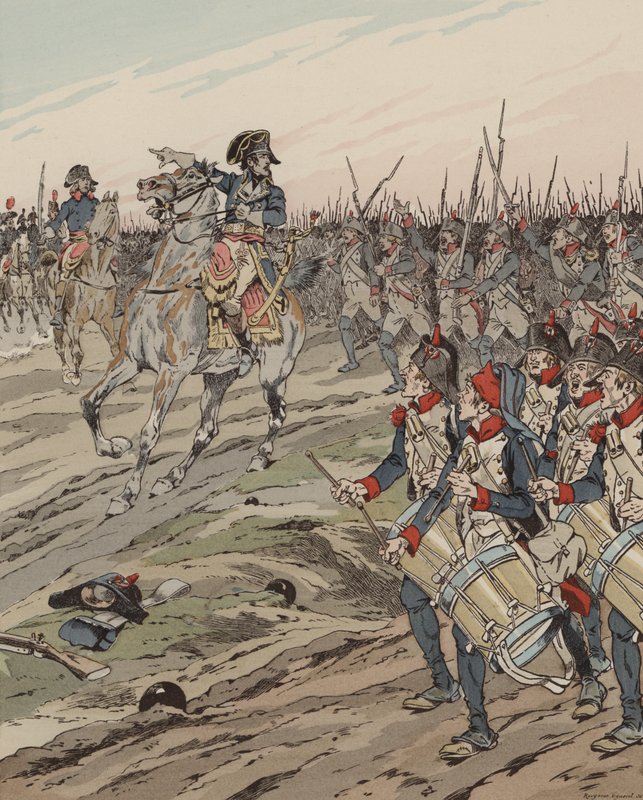 Napoleonie Bonaparte, żołnierze! Pamiętasz, że mam zwyczaj spania na polach bitew? autorstwa Onfray de Breville Job