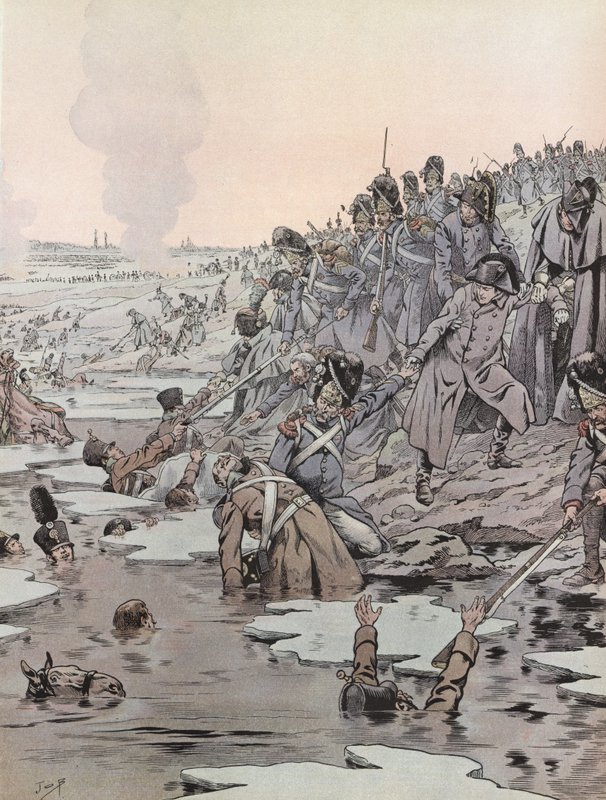 Napoleon w bitwie pod Austerlitz autorstwa Onfray de Breville Job