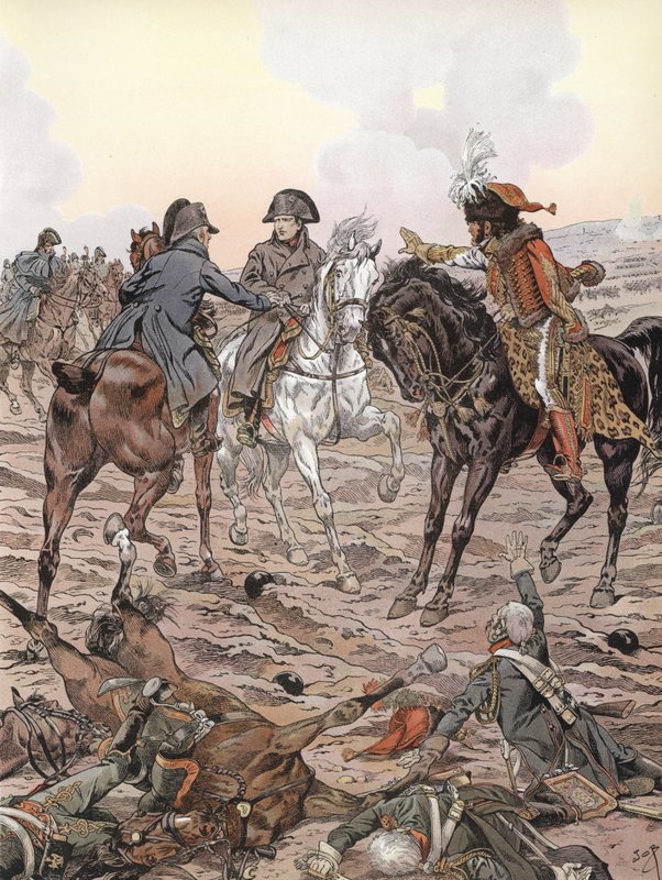 Napoleon podczas bitwy pod Austerlitz autorstwa Onfray de Breville Job