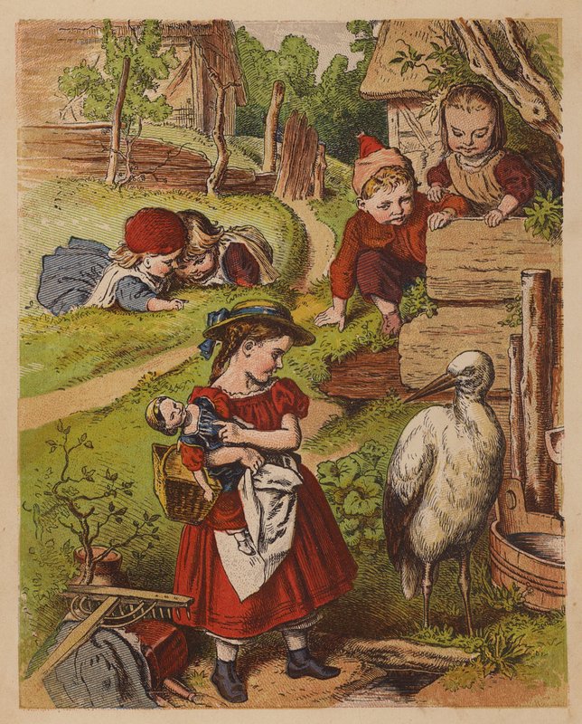 Pan Bocian (druk kolorowy) autorstwa Oskar Pletsch