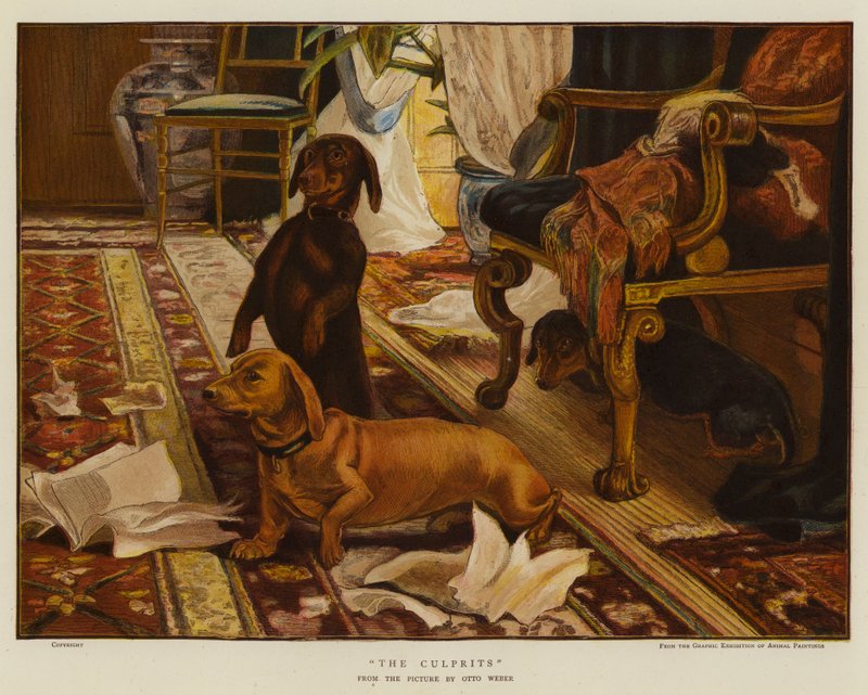Sprawcy (chromolitho) autorstwa Otto Weber