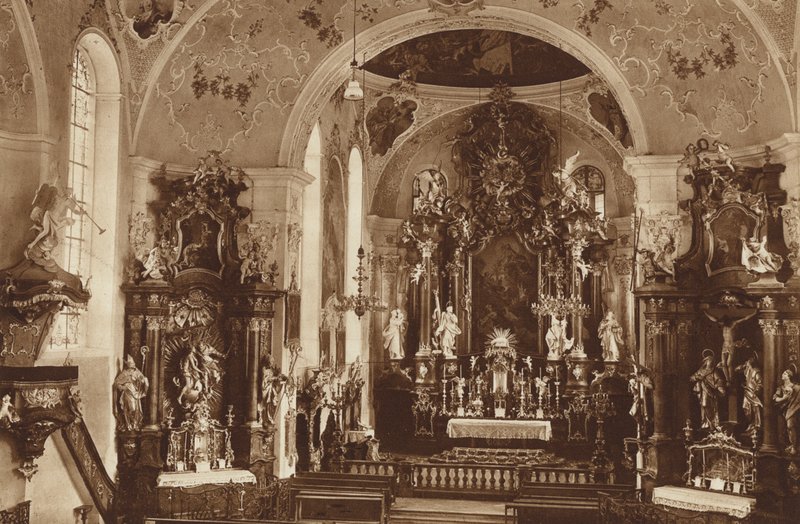Kościół Parafialny, Oberammergau, Wnętrze Kościoła autorstwa Otto Ballerstedt