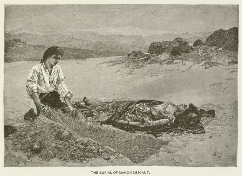Pogrzeb Manon Lescaut autorstwa Pascal Adolphe Jean Dagnan Bouveret