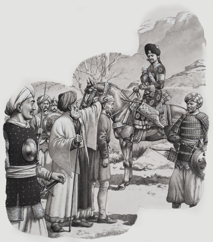 Janissaries (gwasz na papierze) autorstwa Pat (1907-95) Nicolle