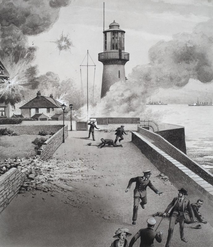 Latarnia morska pod bombardowaniem autorstwa Pat (1907 95) Nicolle