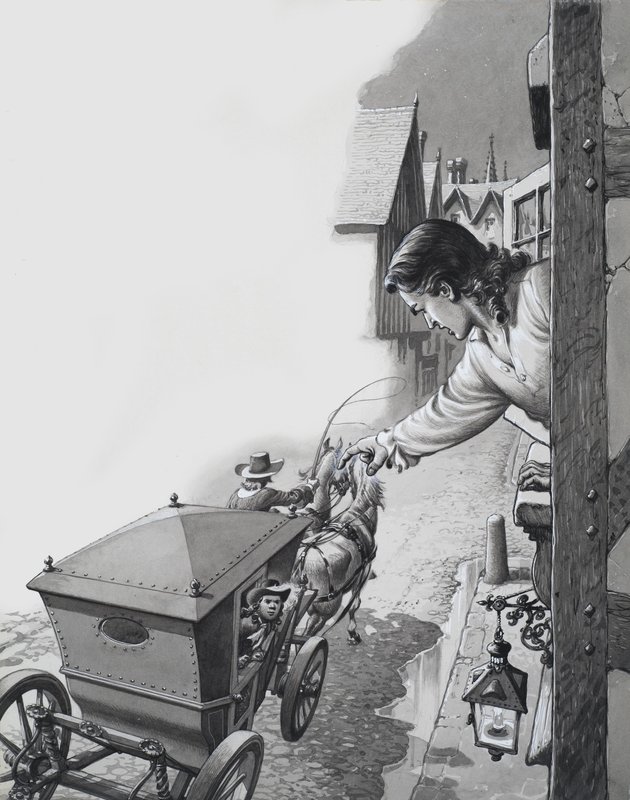 Posłaniec w nocy autorstwa Pat (1907-95) Nicolle