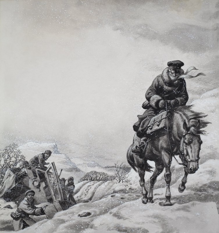 Królewski posłaniec James Baillie Fraser (1783-1856) (gwasz na papierze) autorstwa Pat (1907-95) Nicolle