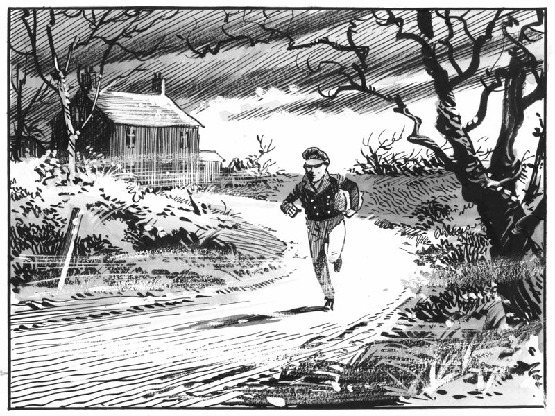 Ilustracja do "Wielkich oczekiwań" Charlesa Dickensa (pióro i tusz) autorstwa Pat (1907 95) Nicolle