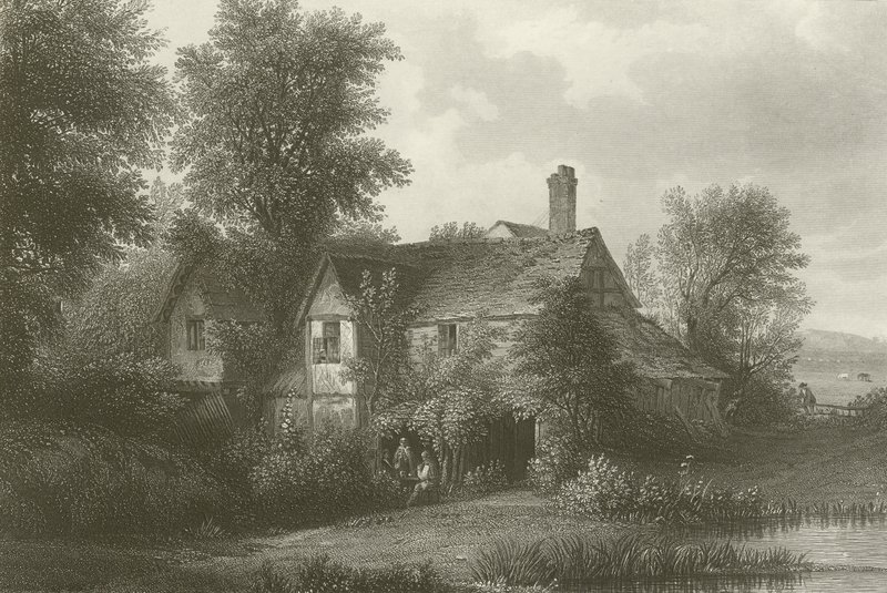 Domek w Old Hyde Park, Londyn (grawerowanie) autorstwa Patrick Nasmyth