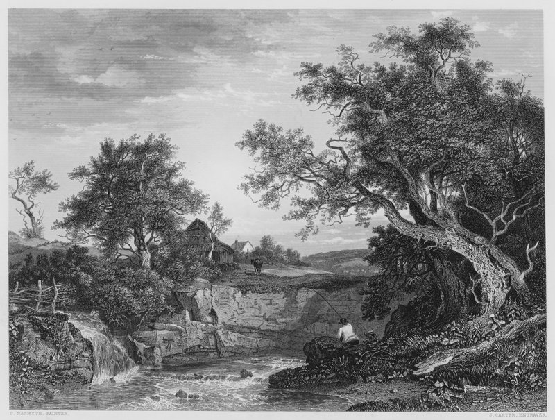 Zakątek wędkarza, ze zdjęcia w Galerii Vernon (rycina) autorstwa Patrick Nasmyth