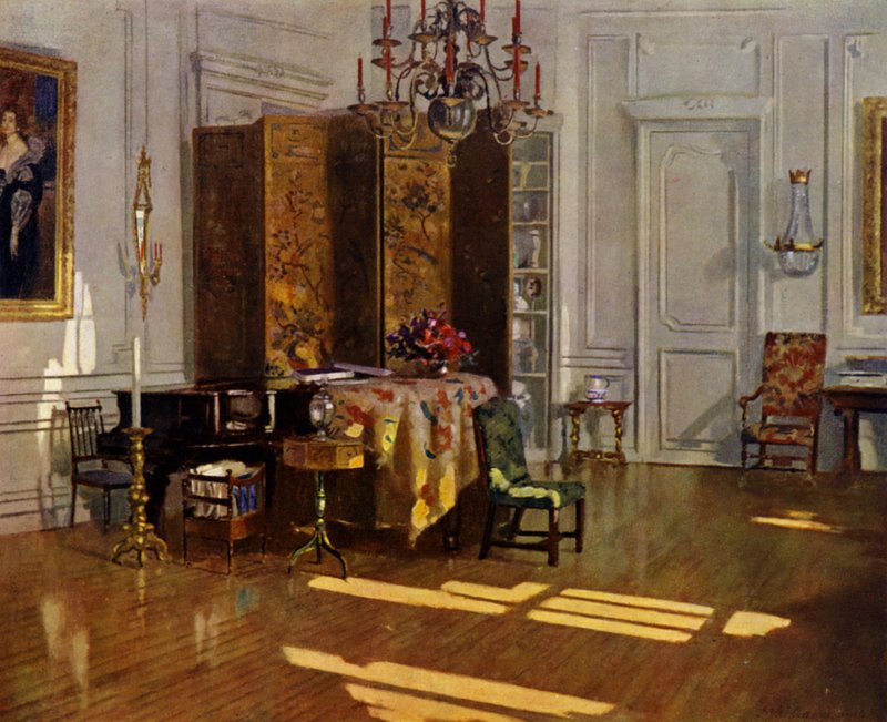 Salon, Hyndford, North Berwick (kolor lito) autorstwa Patrick William Adam