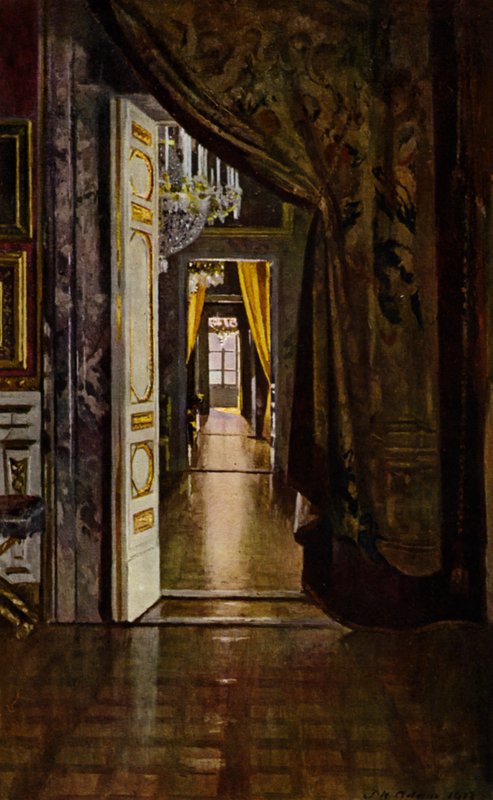 Palazzo Pitti, Florencja (kolor lito) autorstwa Patrick William Adam