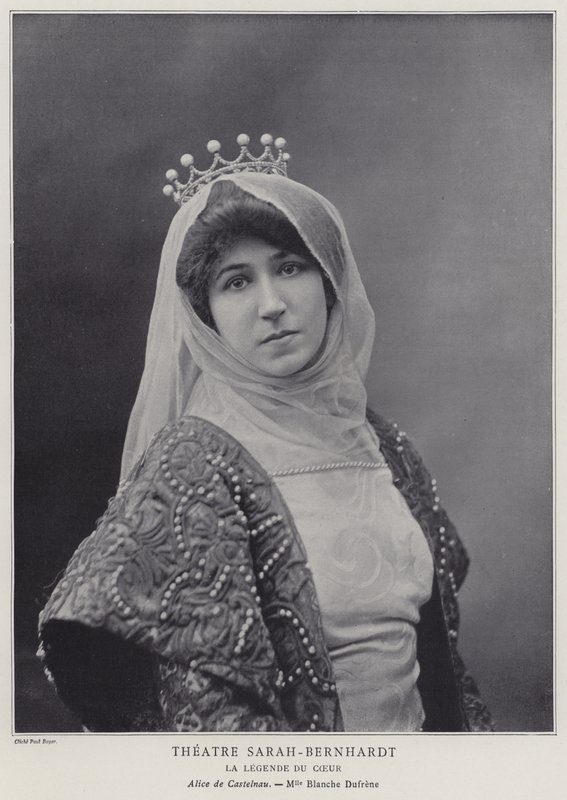 Blanche Dufrene jako Alice de Castelnau w La Legende du Coeur autorstwa Paul Boyer