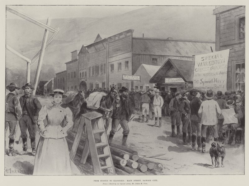 Od Euston do Klondike, Main Street, Dawson City autorstwa Paul Frenzeny