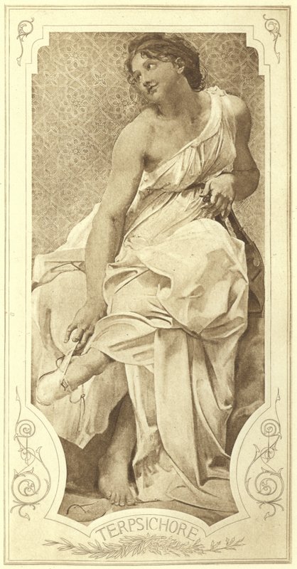 Terpsichore, Muza Tańca Chóralnego (fotograwiura) autorstwa Paul Baudry