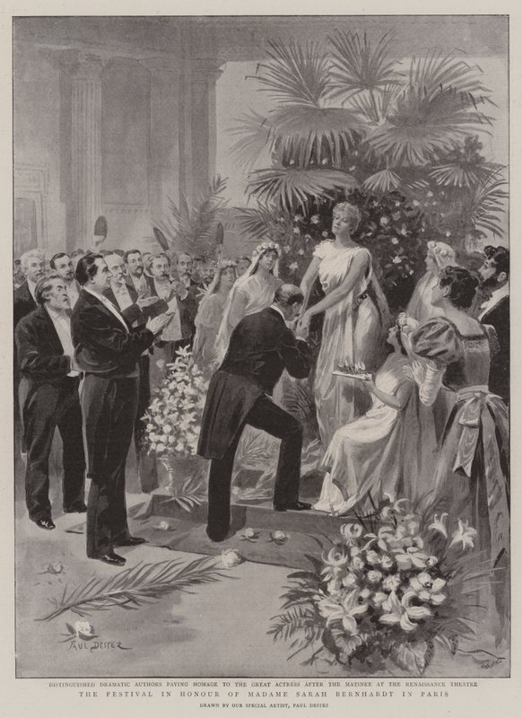 Festiwal na cześć Madame Sarah Bernhardt w Paryżu autorstwa Paul Destez