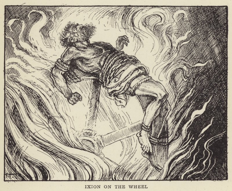 Ixion na kole autorstwa Paul Hardy