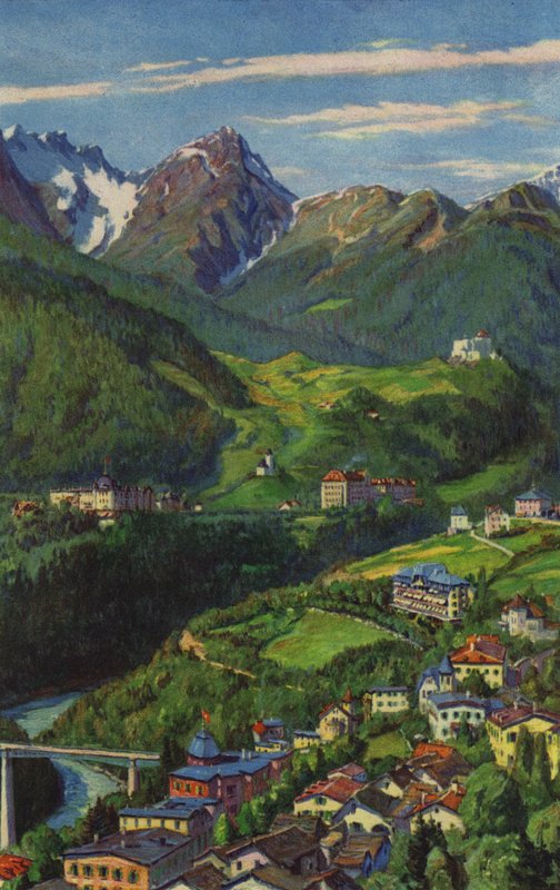 Szwajcarskie Spa: Tarasp, Schuls, Vulpera (kolor lito) autorstwa Paul Kutscha