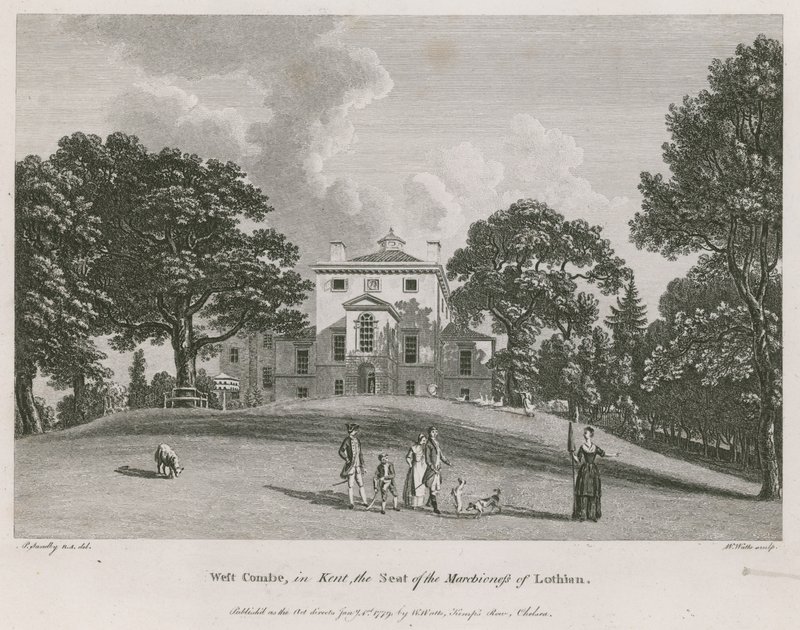 West Combe, w Kent, siedziba Marchioness of Lothian autorstwa Paul Sandby